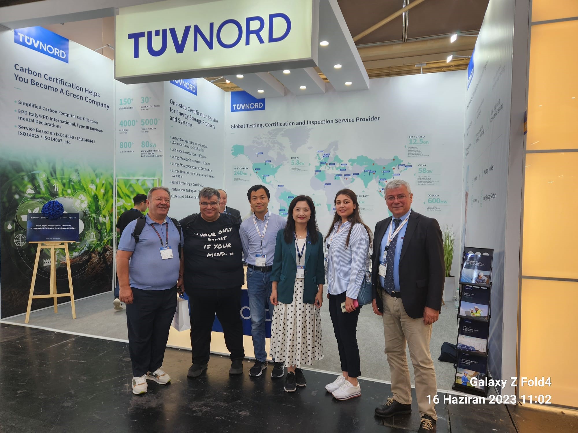 14-16 Haziran 2023 tarihinde Münih, Almanya’da düzenlenen “INTERSOLAR Munich 2023” Fuarında, TUV NORD yetkilileriyle projelerimiz üzerine görüşmeler yaptık